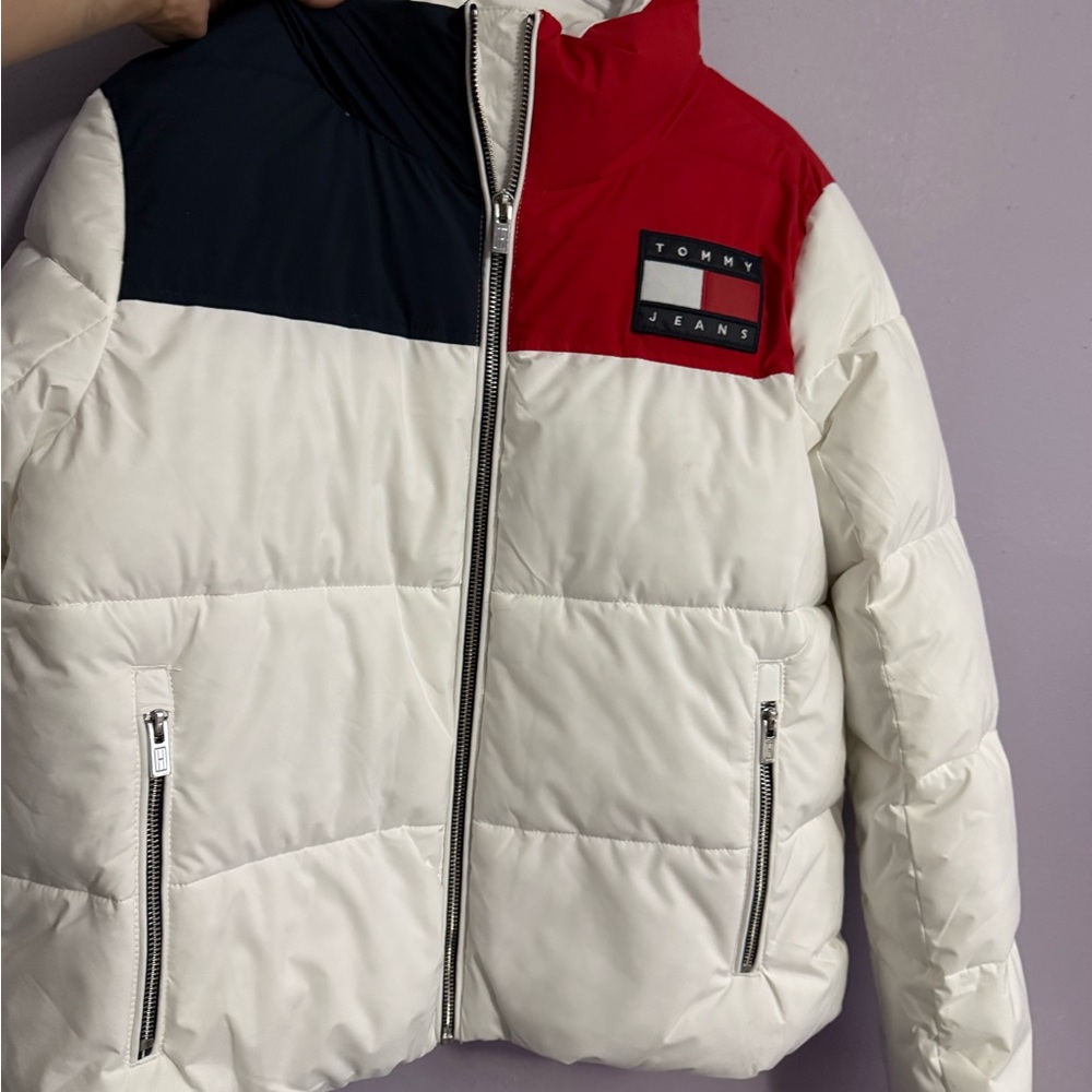 Tommy Hilfiger Red, Blue, and White Bomber Jacket